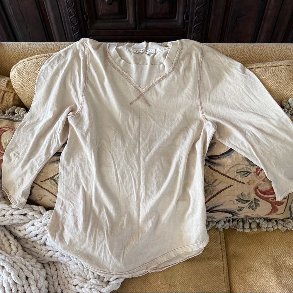 We The Free Long Sleeve Tshirt. Khaki. Large